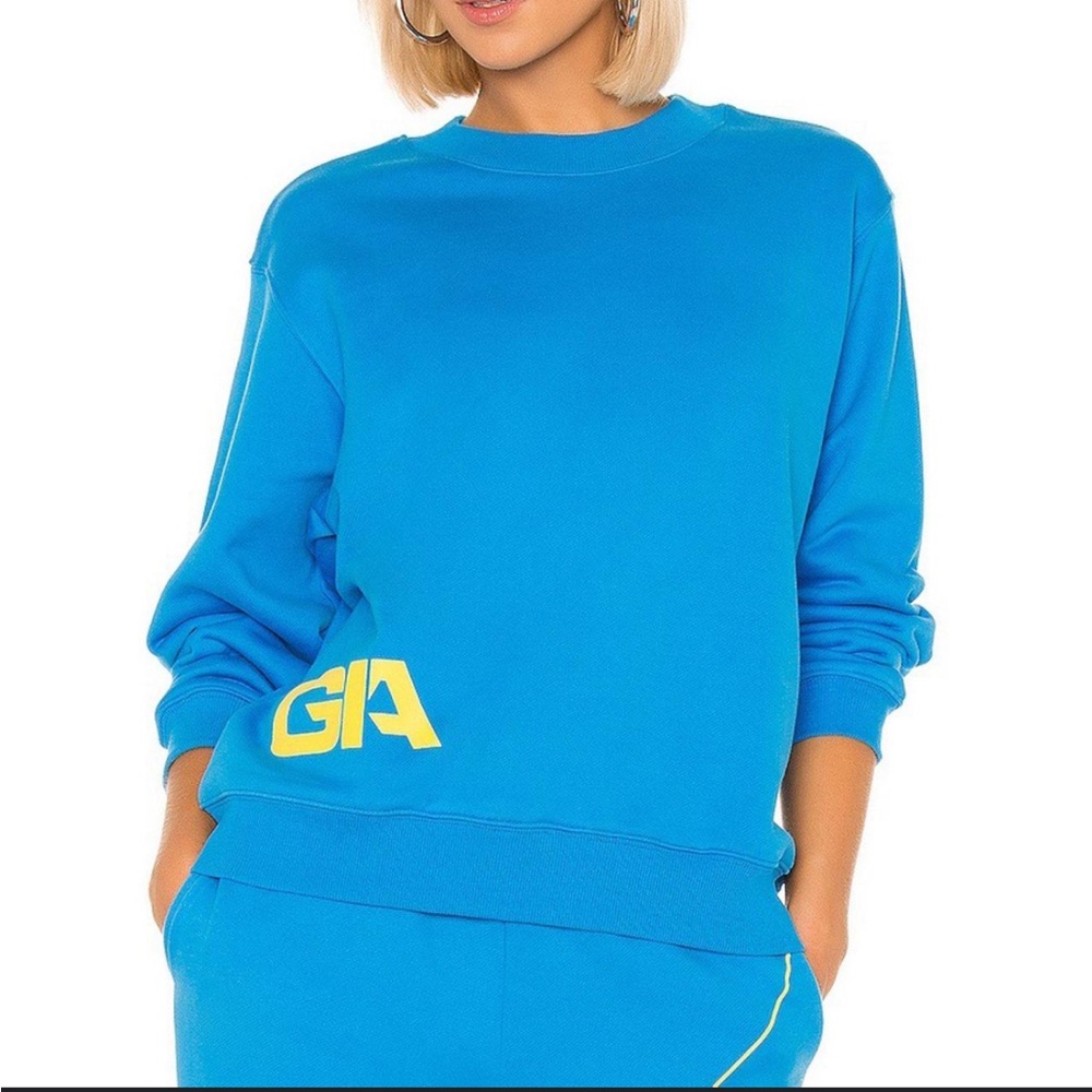 I.AM.GIA Electric Blue Taja Crewneck Sweatshirt Y2K Streetwear XS